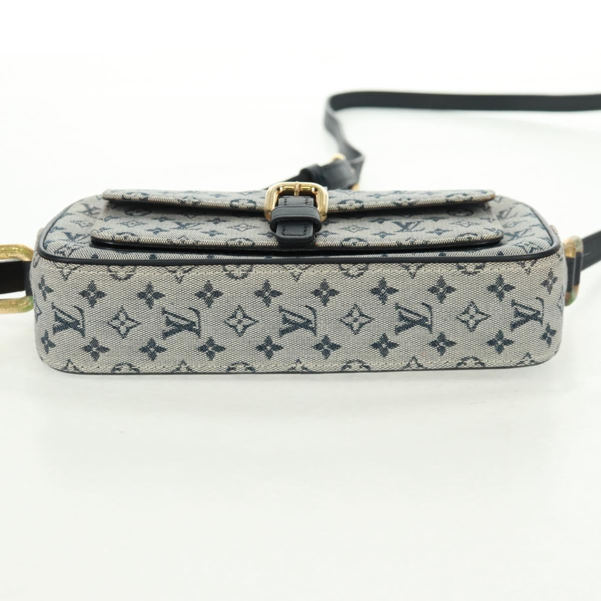 Louis Vuitton Juliette Crossbody Bag Mini Lin, BLUE, CANVAS, Shoulder bag