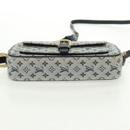 Louis Vuitton Juliette Crossbody Bag Mini Lin, BLUE, CANVAS, Shoulder bag