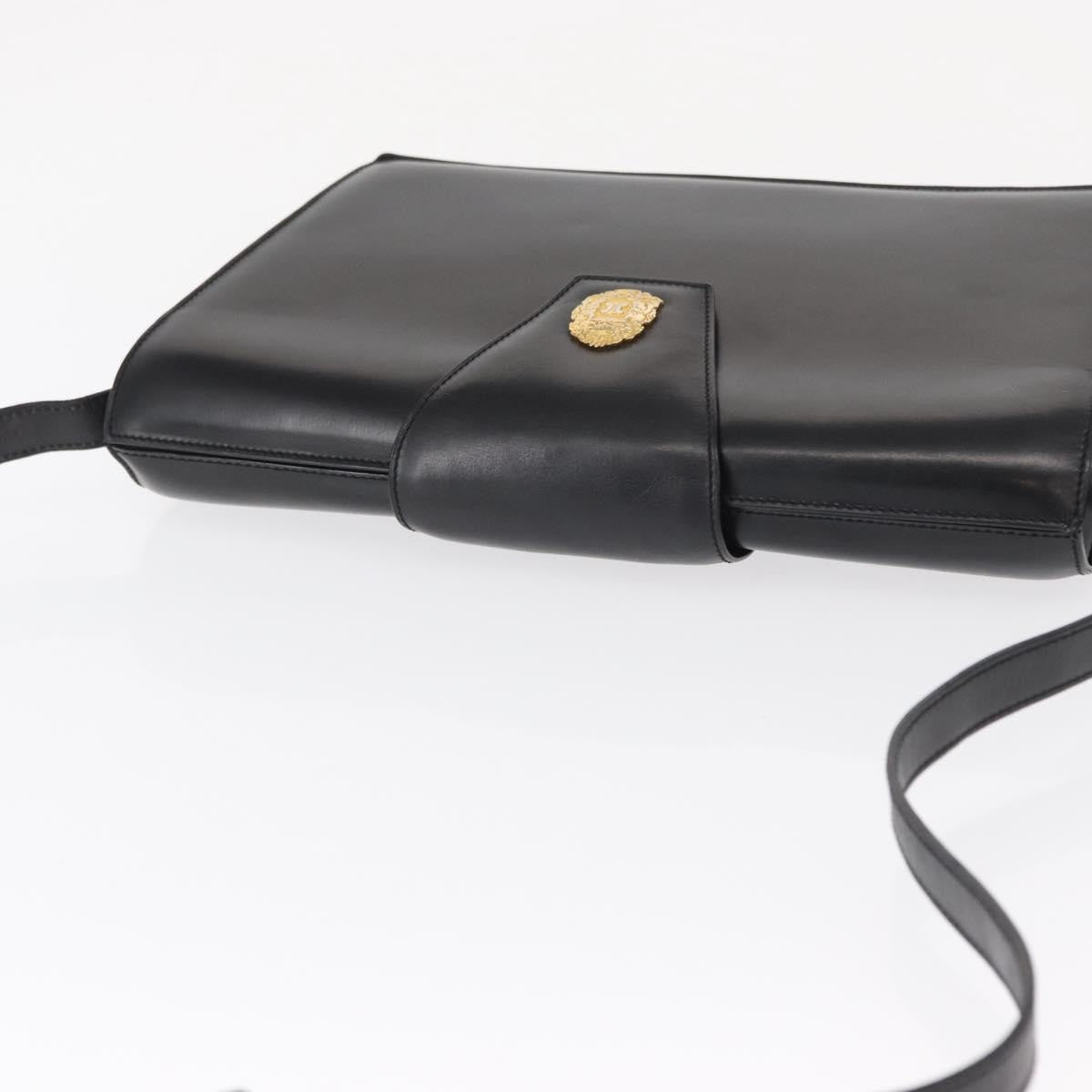 Celine Vintage Shoulder Bag Leather, BLACK, LEATHER, Shoulder bag