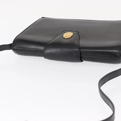 Celine Vintage Shoulder Bag Leather, BLACK, LEATHER, Shoulder bag