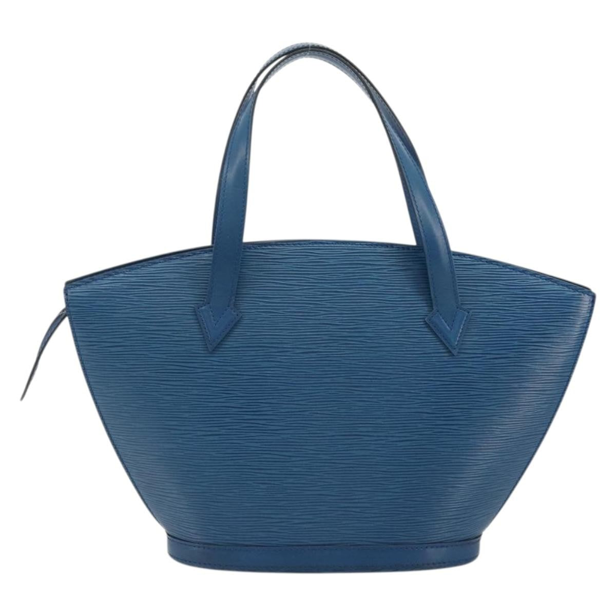 Louis Vuitton Saint Jacques Handbag Epi Leather, Blue, Leather, Handbag