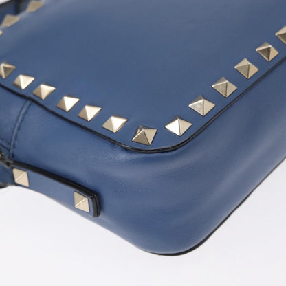 Valentino Garavani Rockstud Camera Crossbody Bag Leather, BLUE, LEATHER, Clutche & pouche