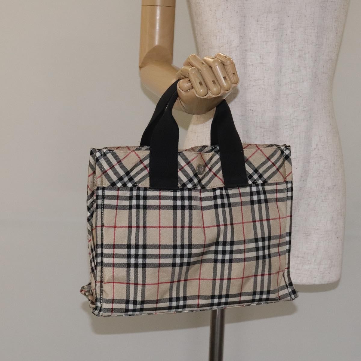 Burberry Nova Check Tote Nylon, BEIGE, NYLON, Tote bag