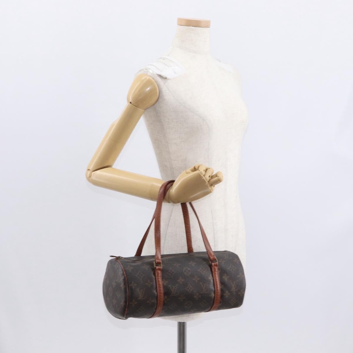 Louis Vuitton Papillon Handbag Monogram Canvas, BROWN, CANVAS, Handbag