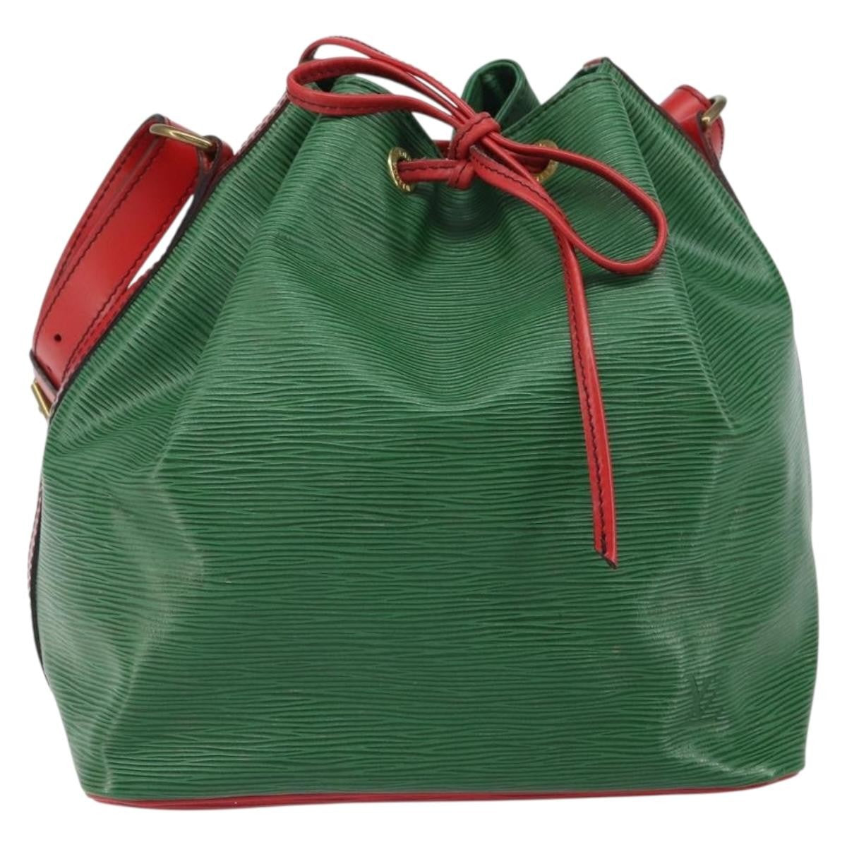 Louis Vuitton Bicolor Petit Noe Handbag Epi Leather, GREEN, LEATHER, Shoulder bag