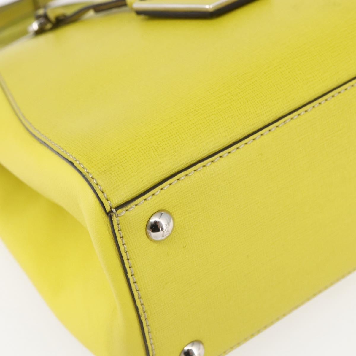 Fendi 2Jours Bag Leather, YELLOW, LEATHER, Handbag