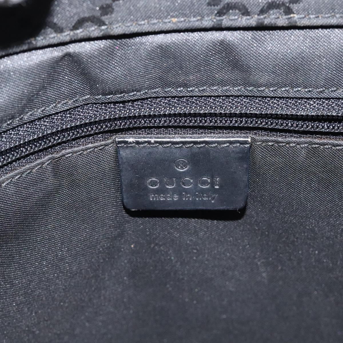 Gucci Vintage Bamboo Handle Tote GG Nylon, BLACK, NYLON, Tote bag