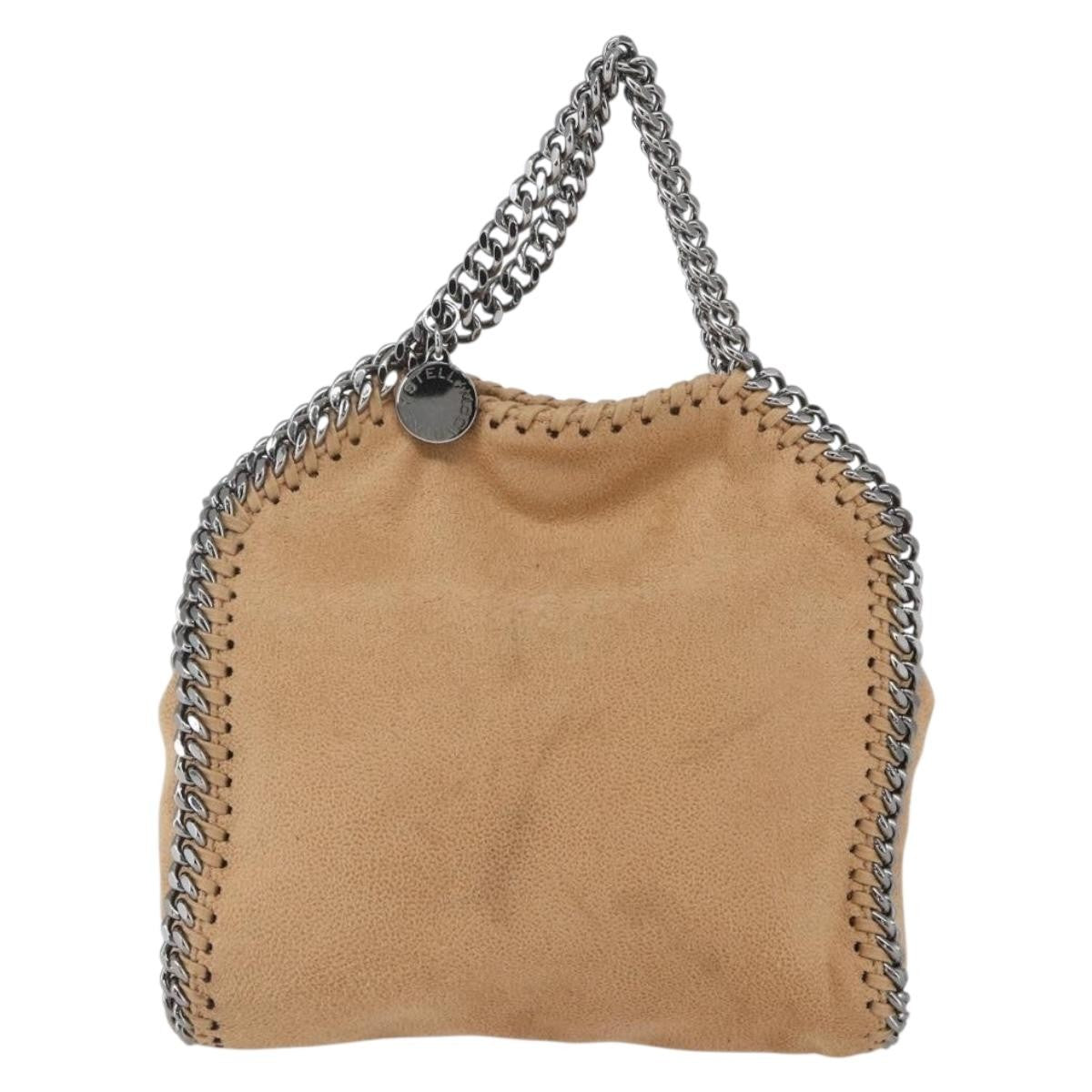 Stella McCartney Falabella Fold Over Crossbody Bag Shaggy Deer, BEIGE, POLYESTER, Shoulder bag