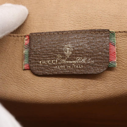 Gucci Sherry line pouch Canvas, BEIGE, PVC, Clutche & pouche