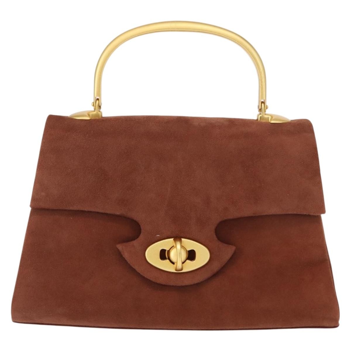 Givenchy Vintage Handbag Suede, BROWN, SUEDE, Handbag