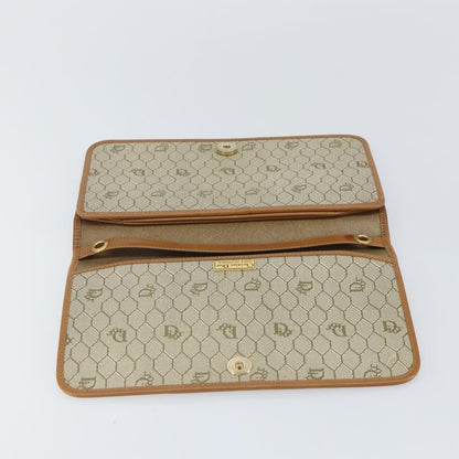 Christian Dior Vintage honeycomb clutch Canvas, BEIGE, CANVAS, Clutche & pouche