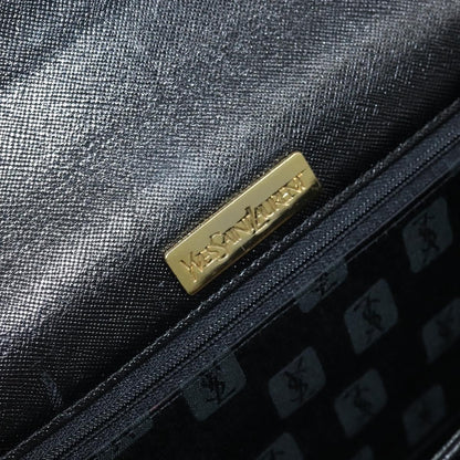 Saint Laurent Vintage Handbag Leather, BLACK, LEATHER, Handbag