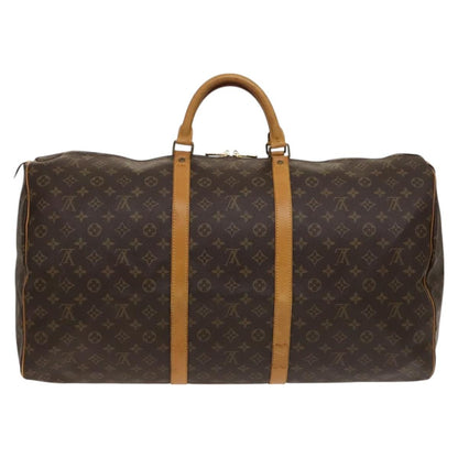 Louis Vuitton Keepall Bag Monogram Canvas, BROWN, CANVAS, Travel bag