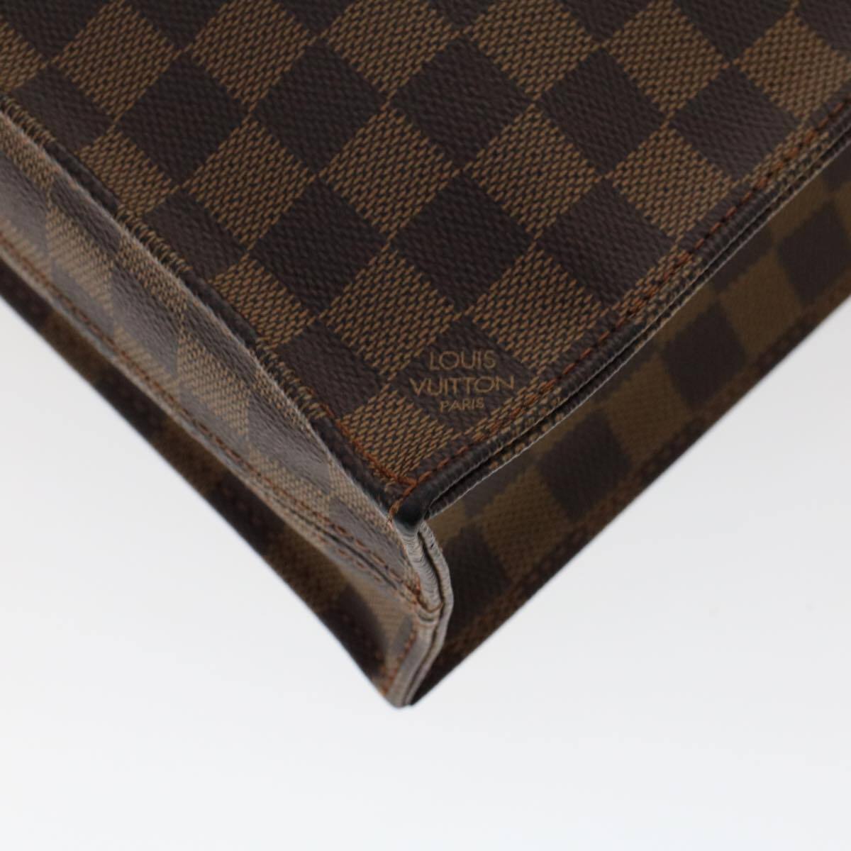 Louis Vuitton Sac Plat Bag Damier, BROWN, CANVAS, Handbag