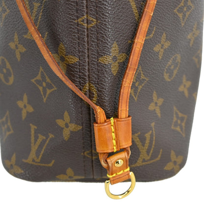 Louis Vuitton Neverfull Bandouliere Inside Out Monogram Canvas with Leather, Brown, Canvas, Tote Bag
