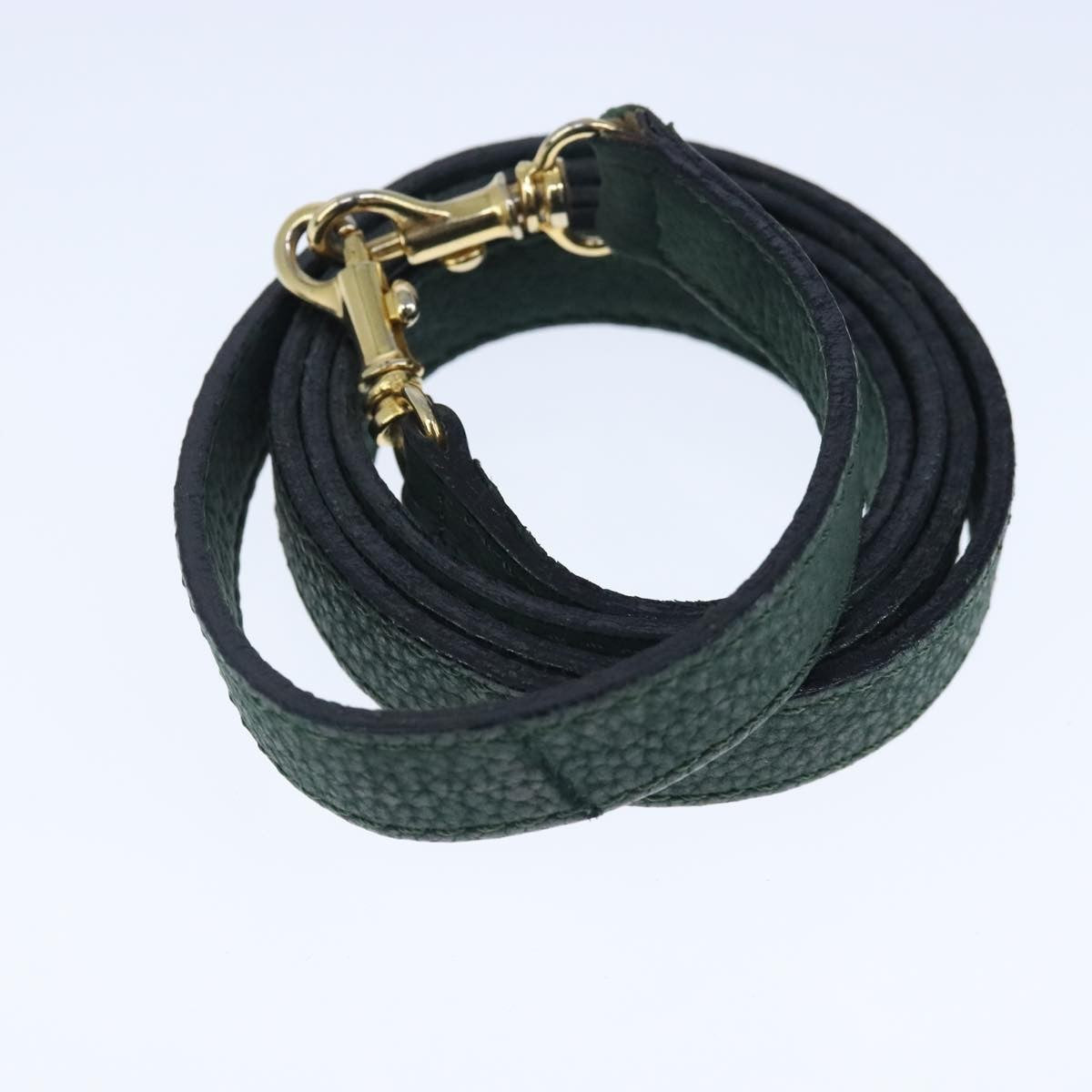 Celine Circle Logo Handbag Leather, GREEN, LEATHER, Handbag