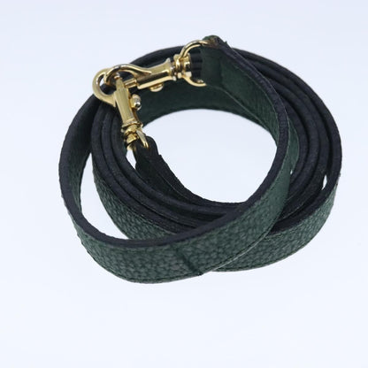 Celine Circle Logo Handbag Leather, GREEN, LEATHER, Handbag