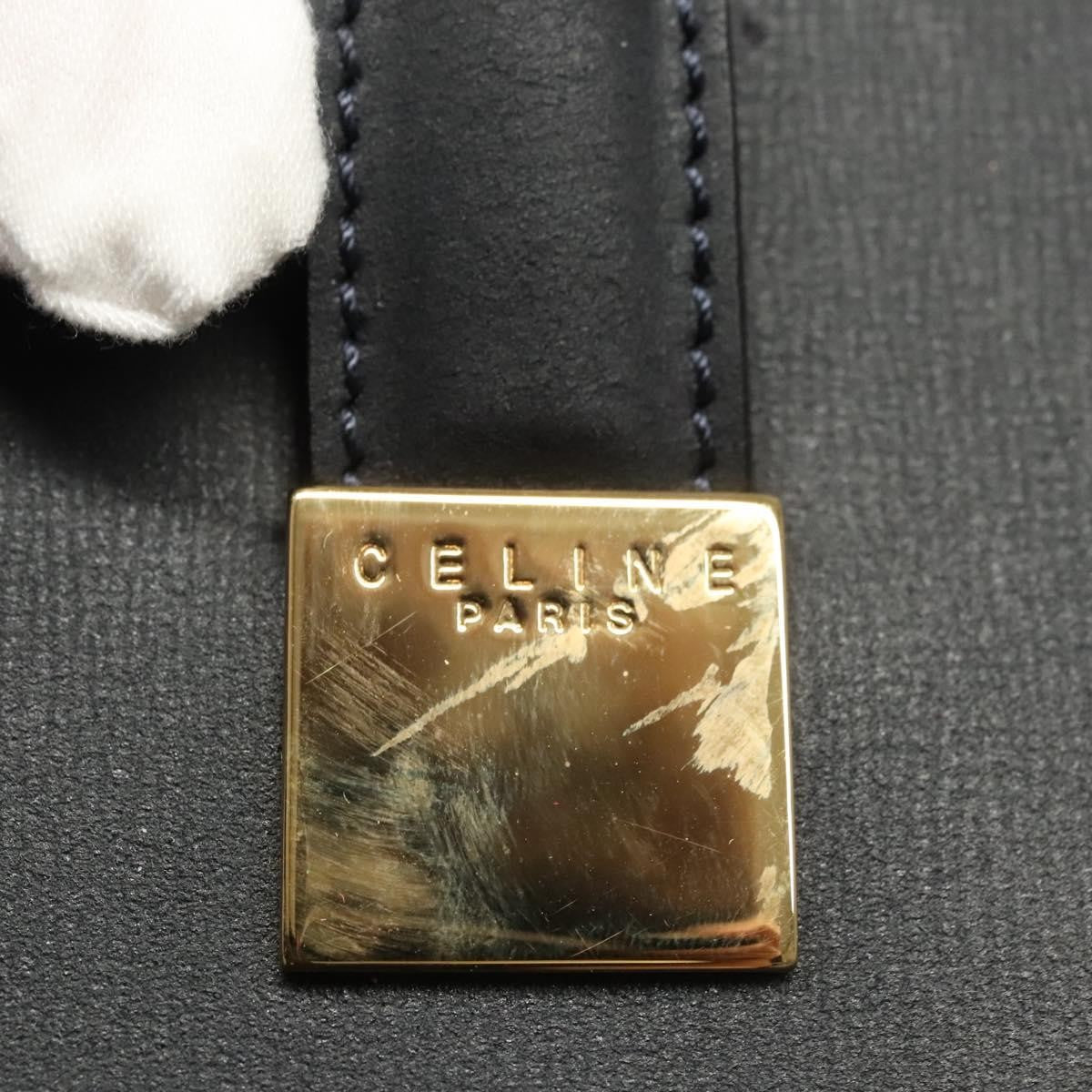Celine Handbag Leather, NAVY, LEATHER, Handbag