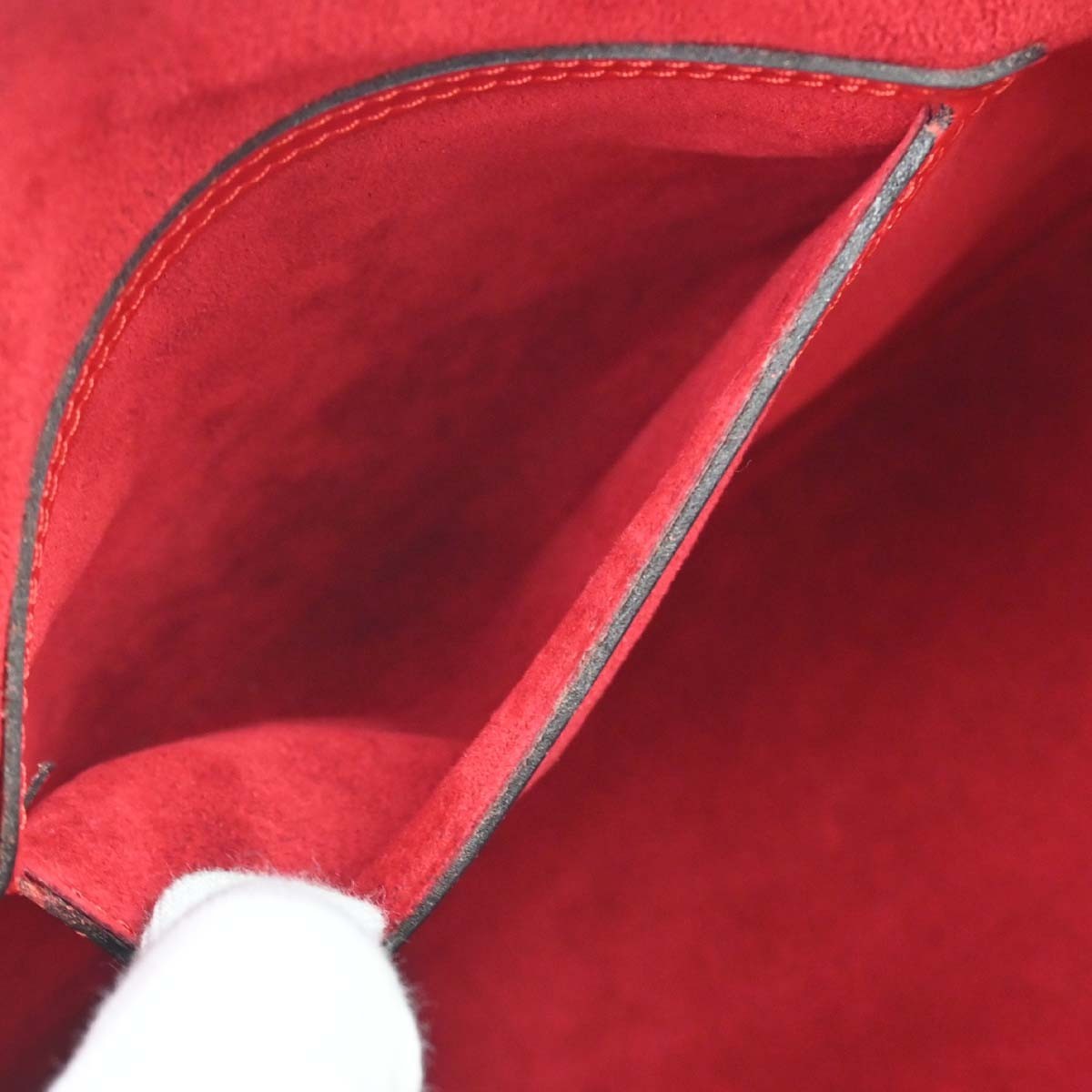 Louis Vuitton Alma Handbag Epi Leather, Red, Leather, Handbag