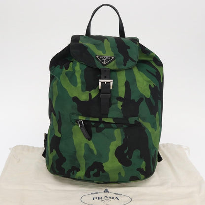 Prada Camouflage Backpack Tessuto, Green, Nylon, Backpack