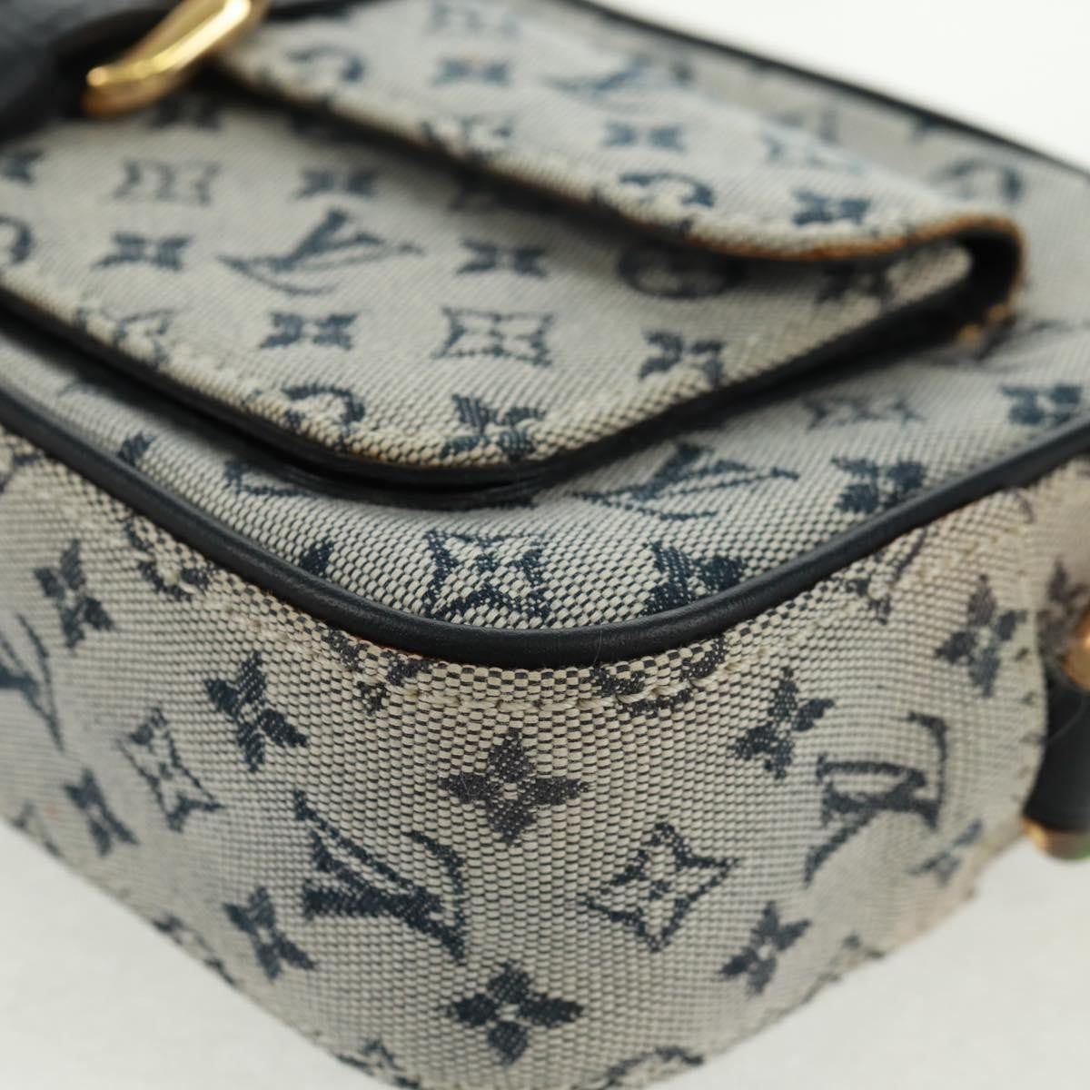 Louis Vuitton Juliette Crossbody Bag Mini Lin, BLUE, CANVAS, Shoulder bag