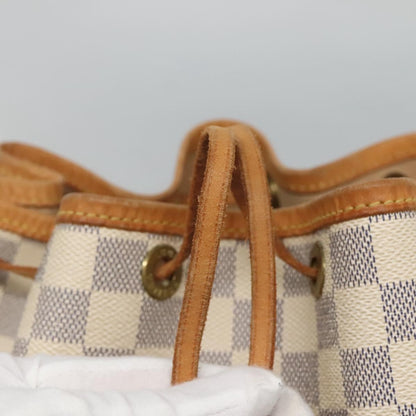 Louis Vuitton Noe Handbag Damier, White, Canvas, Shoulder Bag