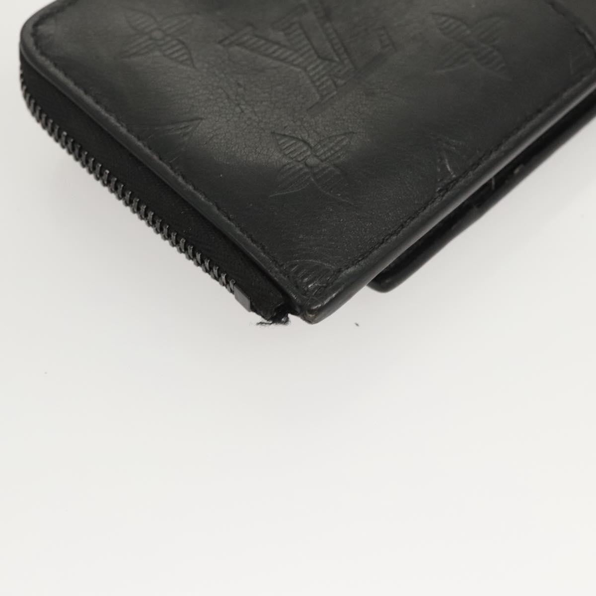 Louis Vuitton Hybrid Wallet Monogram Shadow Leather, Black, Leather, Wallet