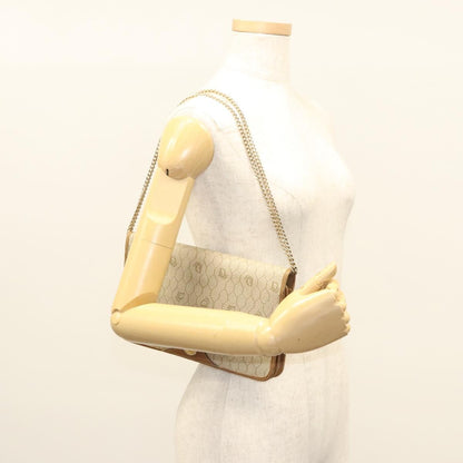 Christian Dior Vintage Honeycomb chain Canvas, BEIGE, CANVAS, Handbag