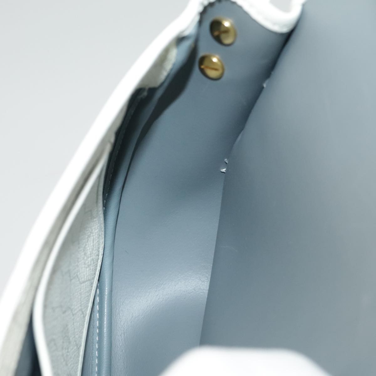 Christian Dior Vintage Honeycomb Shoulder Bag Canvas, WHITE, CANVAS, Shoulder bag