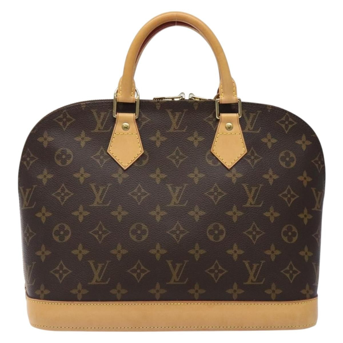 Louis Vuitton Vintage Alma Handbag Monogram Canvas, BROWN, CANVAS, Handbag