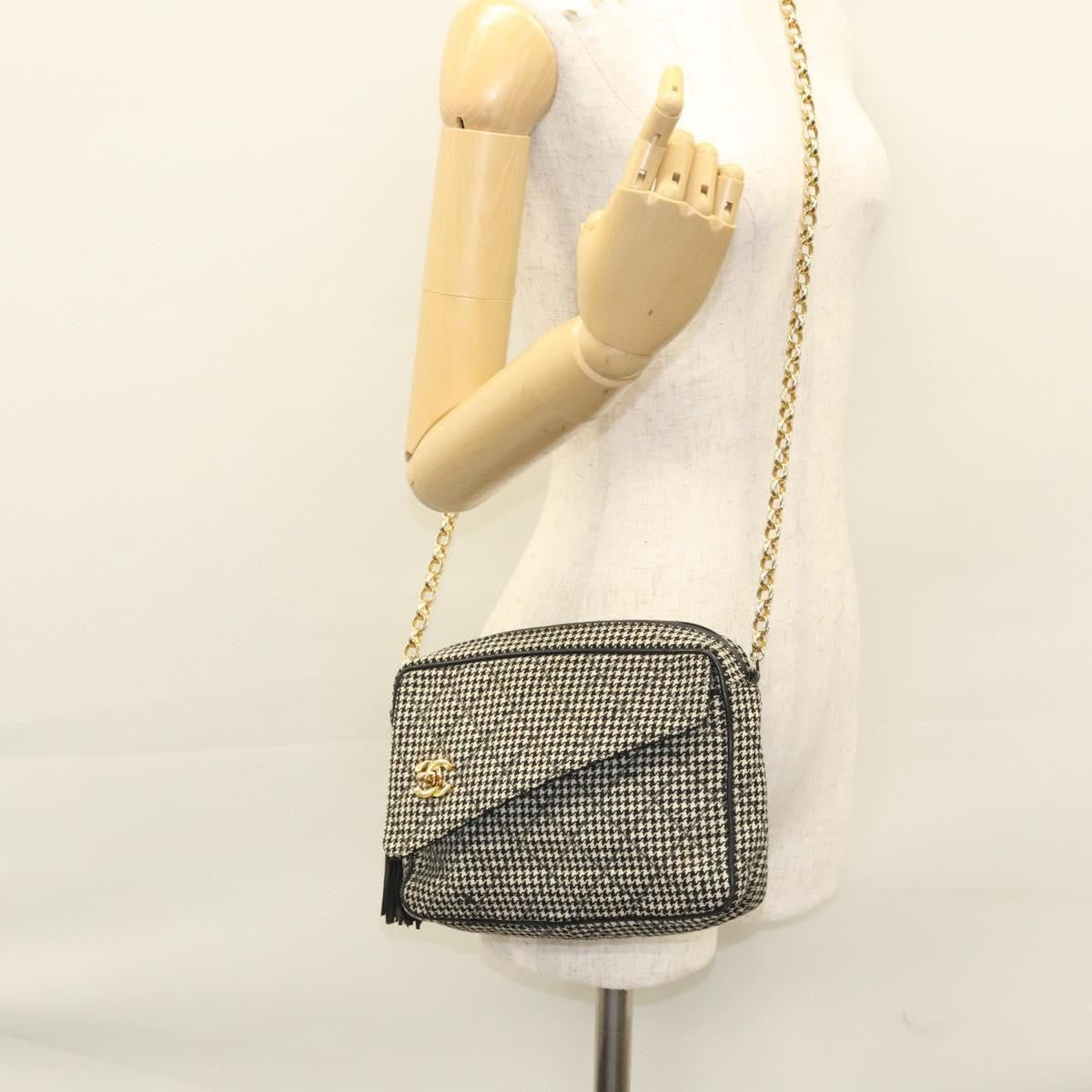 Chanel Vintage Front Pocket Camera Bag Canvas, White, Canvas, Shoulder Bag