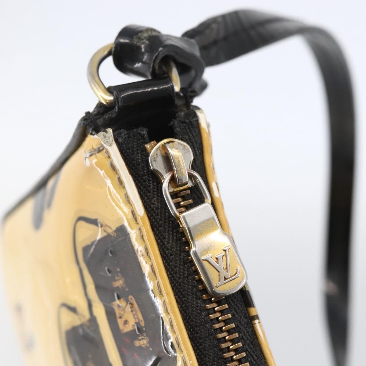 Louis Vuitton Pochette Accessoires NM Limited Edition Stickers Monogram Vernis, WHITE, PATENT_LEATHER, Clutche & pouche