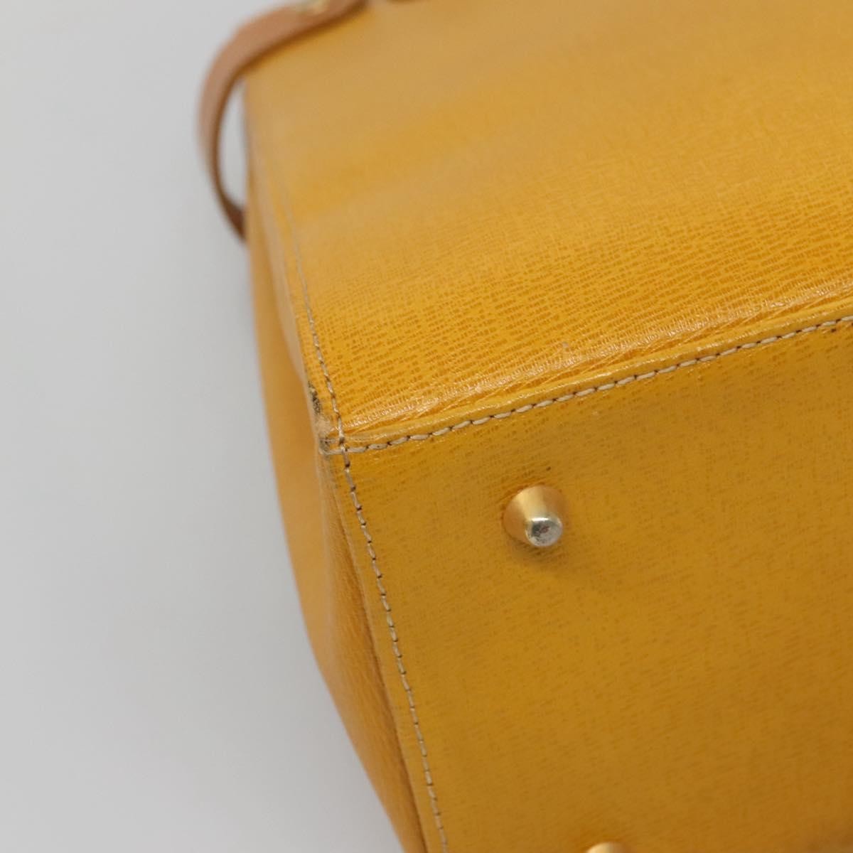 Burberry Vintage Handbag Leather, YELLOW, LEATHER, Handbag