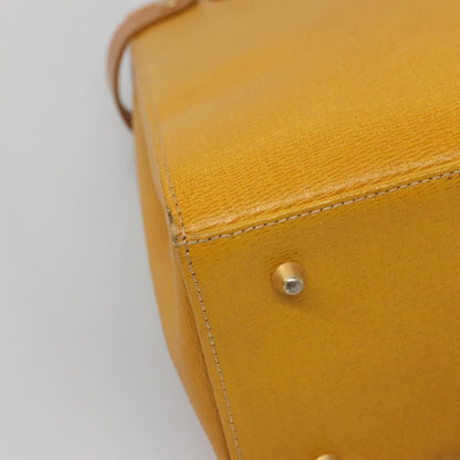 Burberry Vintage Handbag Leather, YELLOW, LEATHER, Handbag