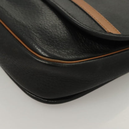 Christian Dior Vintage Trotter Crossbody Bag Leather, BLACK, LEATHER, Clutche & pouche