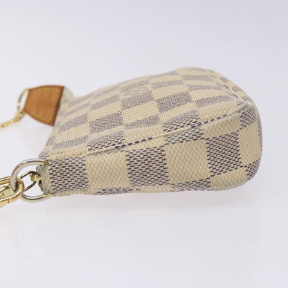 Louis Vuitton Pochette Accessoires Damier, WHITE, CANVAS, Clutche & pouche