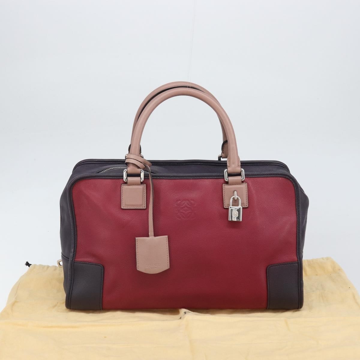 Loewe Amazona Bag Leather, RED, LEATHER, Handbag