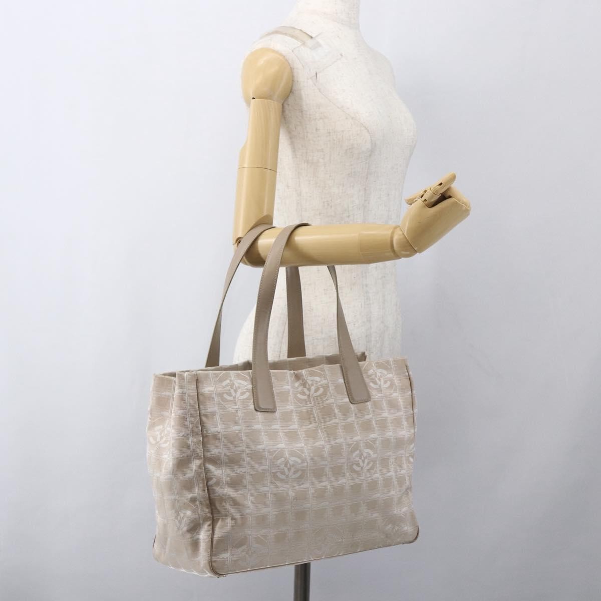 Chanel Travel Line Tote Nylon, BEIGE, NYLON, Tote bag