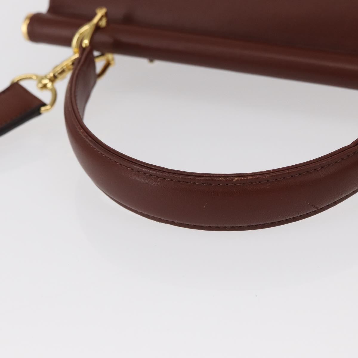 Valentino Garavani Vintage Handbag Leather, BURGUNDY, LEATHER, Handbag