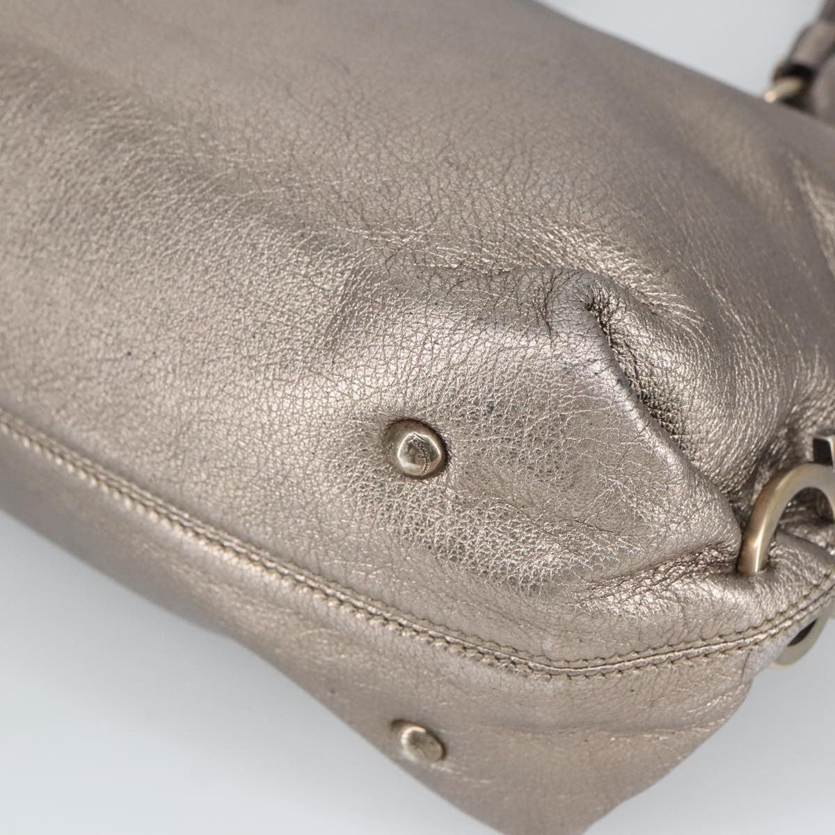 Salvatore Ferragamo Sofia Satchel Leather, SILVER, LEATHER, Handbag