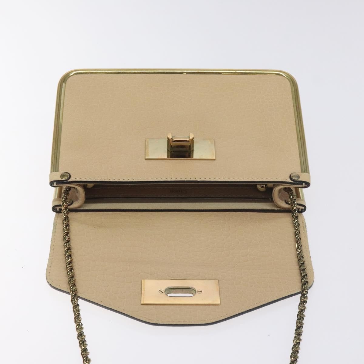 Chloe Sally Shoulder Bag Leather, BEIGE, LEATHER, Shoulder bag