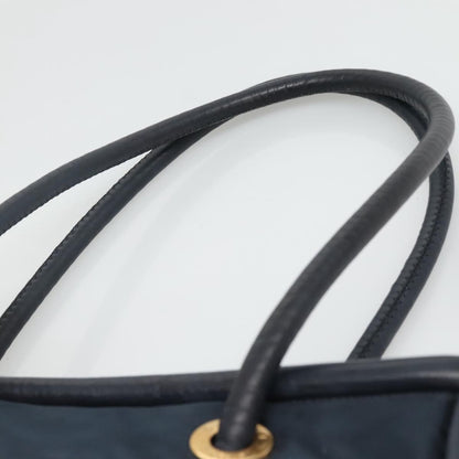 Celine Circle Logo Handbag Nylon, Navy, Nylon, Tote Bag