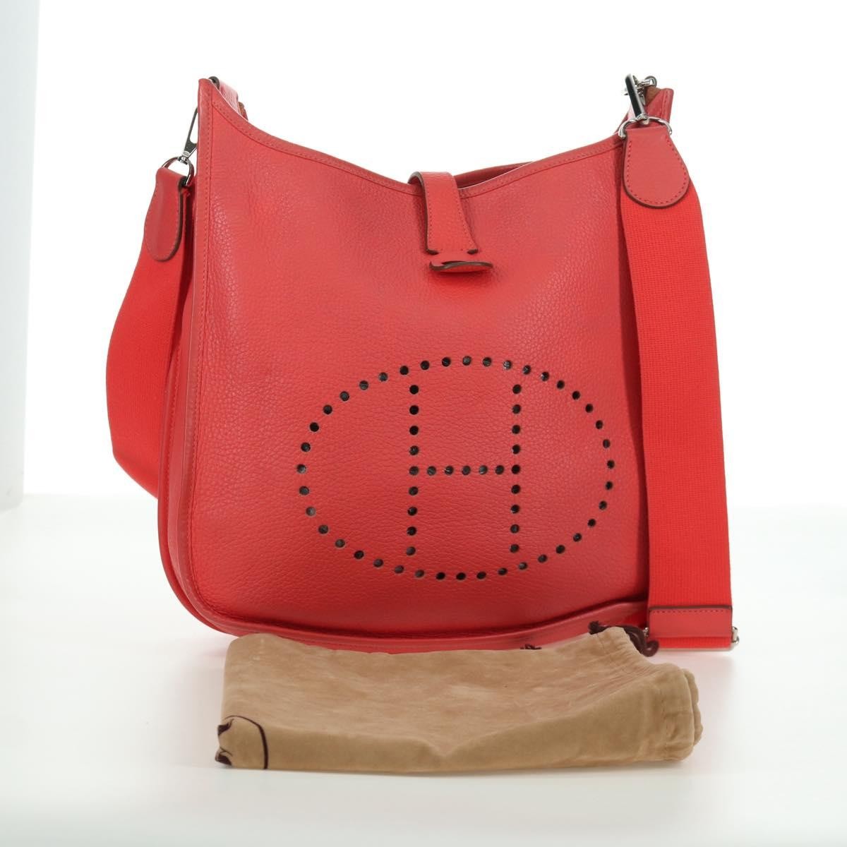 Hermes Evelyne Bag Gen III Clemence, Pink, Leather, Shoulder Bag