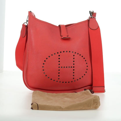 Hermes Evelyne Bag Gen III Clemence, Pink, Leather, Shoulder Bag