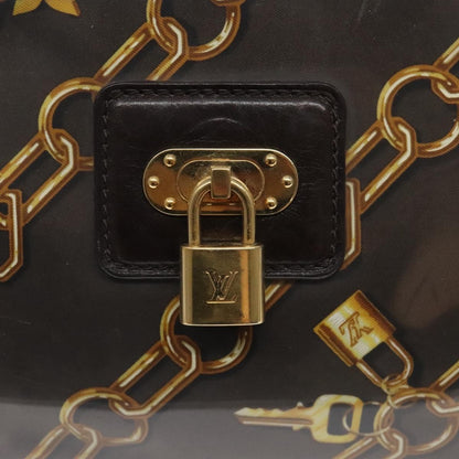 Louis Vuitton Charms Pochette PVC Over Printed Silk, BROWN, CANVAS, Clutche & pouche