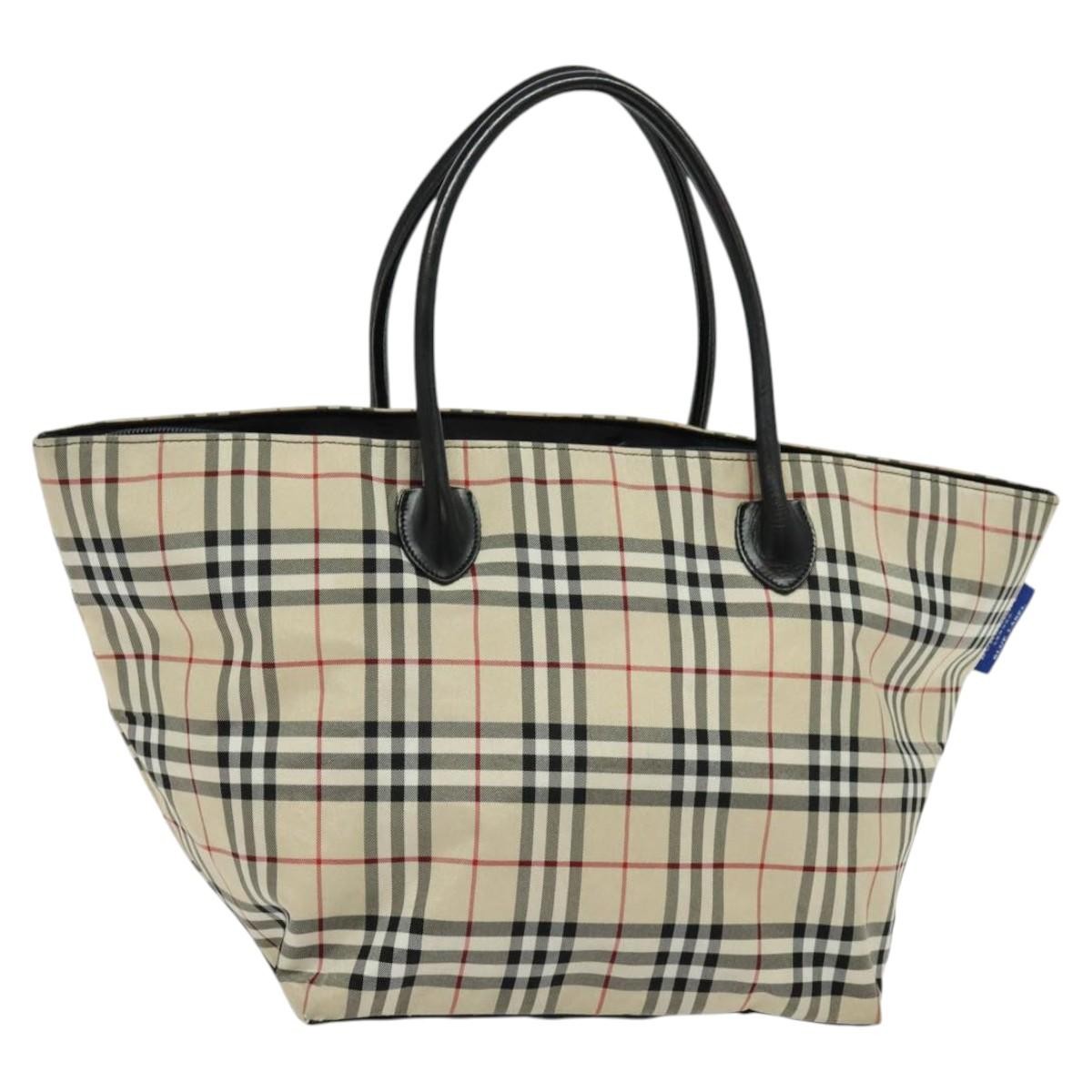 Burberry Nova Check Tote Nylon, BEIGE, NYLON, Tote bag