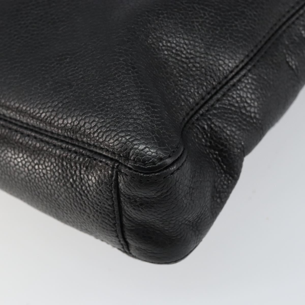 Chanel Vintage Logo Tote Caviar, BLACK, LEATHER, Tote bag