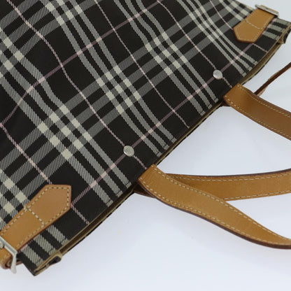 Burberry Nova Check Blue Label Nylon, Brown, Nylon, Tote Bag