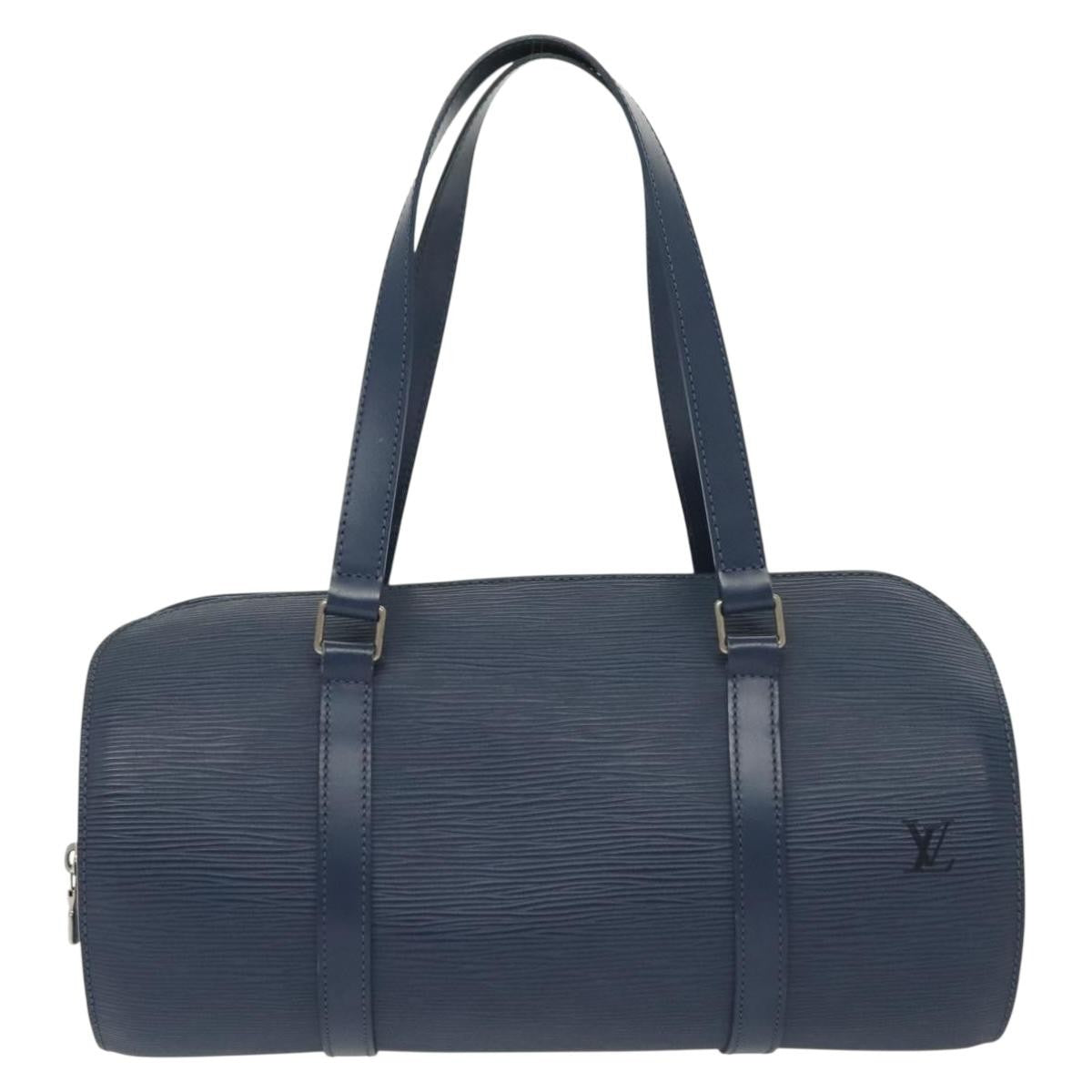 Louis Vuitton Soufflot Handbag Epi Leather, BLUE, LEATHER, Shoulder bag