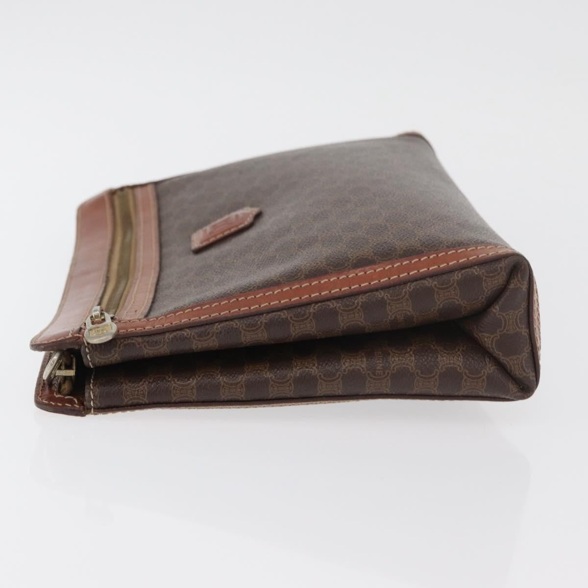 Celine Macadam Pochette Canvas, Black, Canvas, Clutch